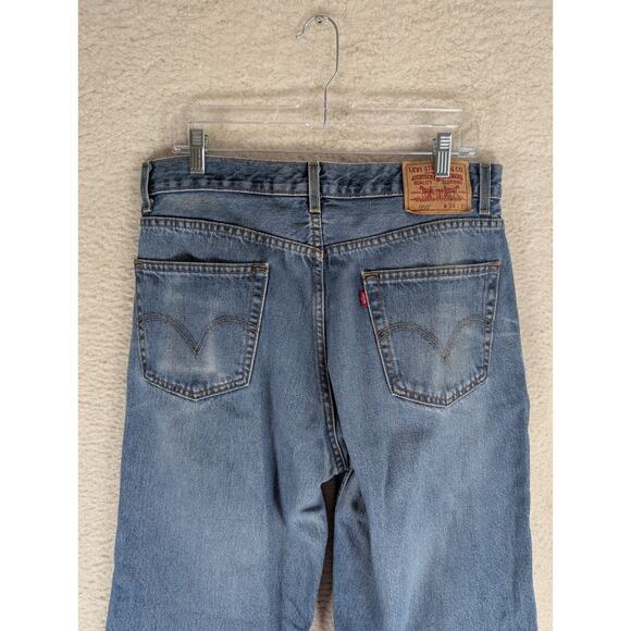 Vintage Levis 550 Jeans Mens 34x32 Blue Denim Straight Relaxed Fit Faded Y2K - Picture 13 of 16